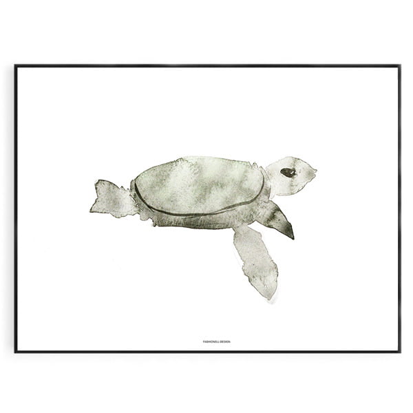 Poster Havssköldpadda 21 x 30