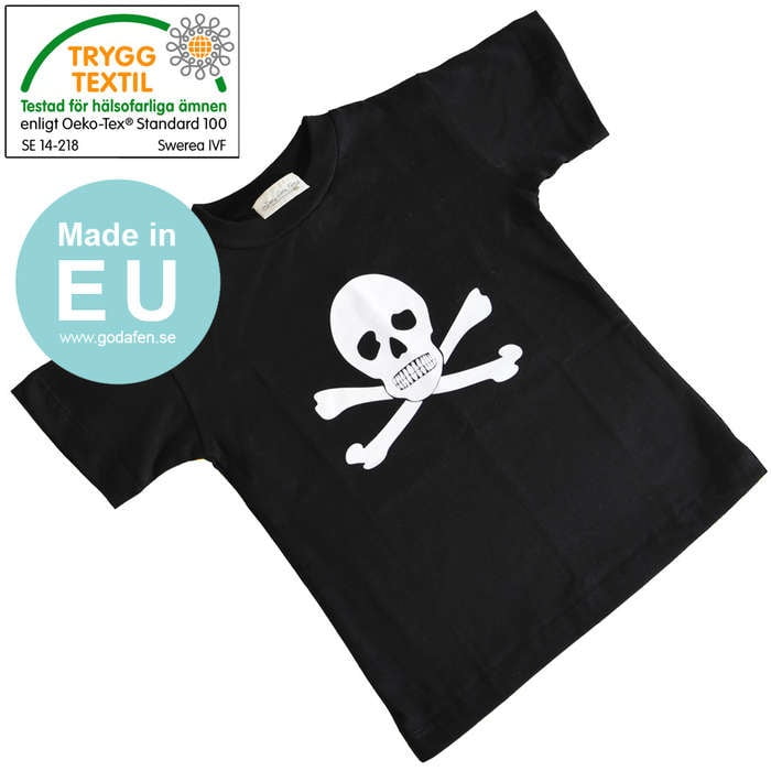 pirat t-shirt svart storlek M smallroom.se